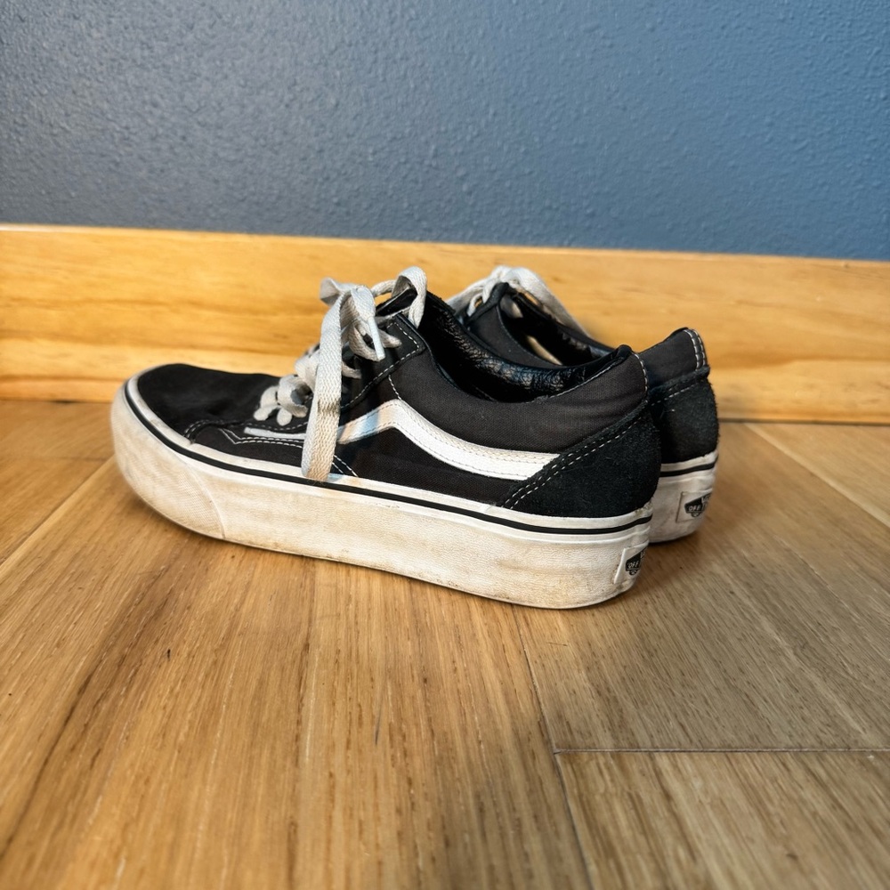Vans Old Skool Skater Black and White Platform lace up sneakers Men’s 6.5/W 8 - Picture 8 of 10